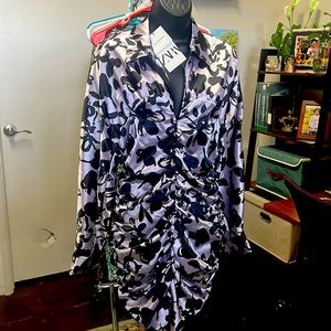 Zara Blouse Dress; Size L; NWT